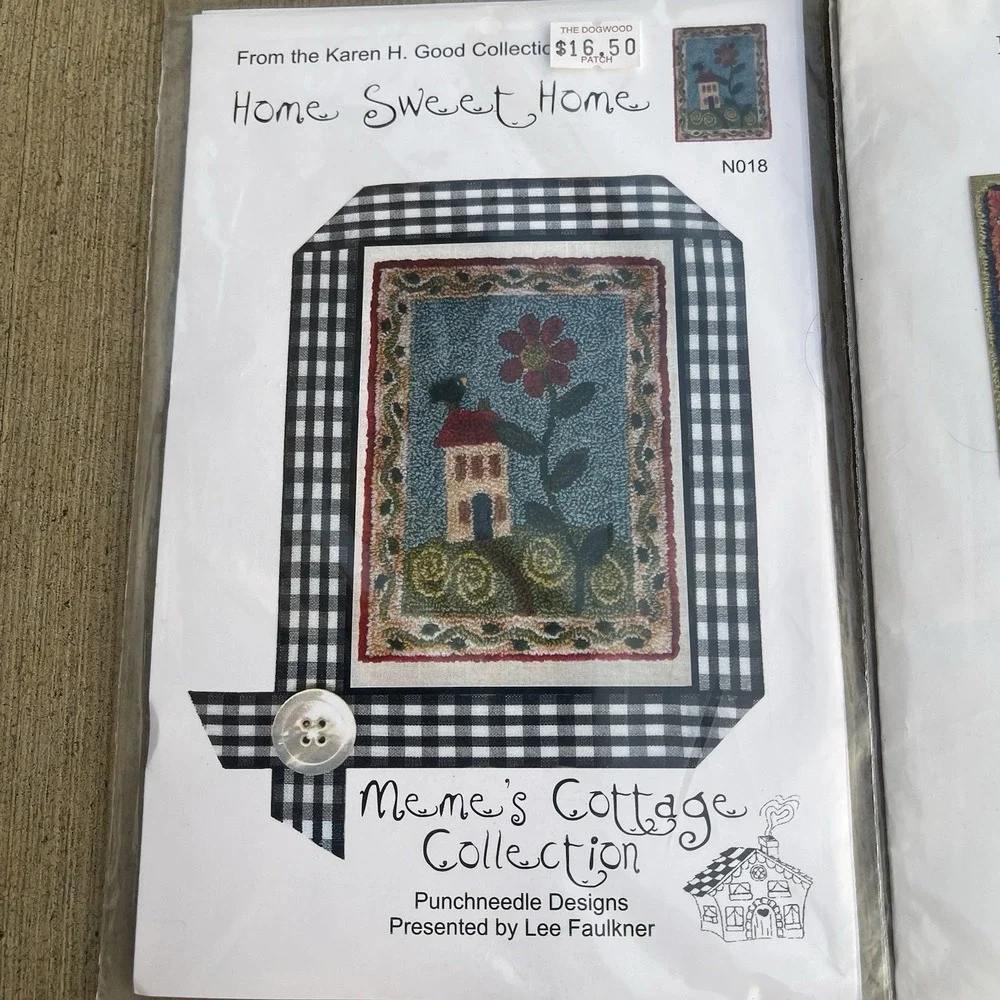 Punchneedle Embroidery Lots Lot Of 3 Memes Cottage Ladies First Charlotte Dudney